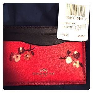 New coach mini wallet/card holder